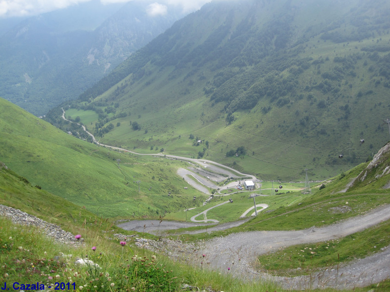 La piste de descente sur Cauterets par le Cambasque