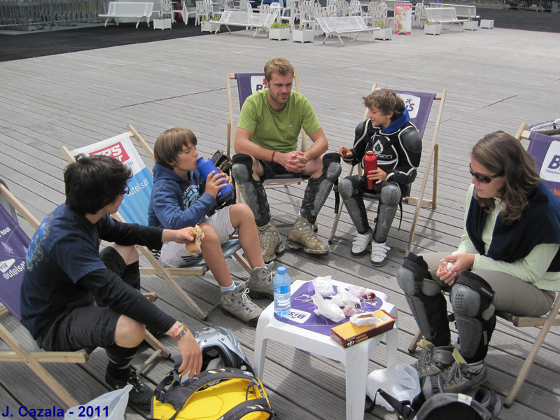 Un repas sur les pistes bien mérité !