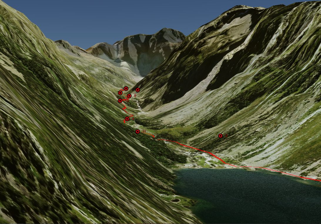 Vue 3D sur le Vignemale depuis la vallée de Gaube