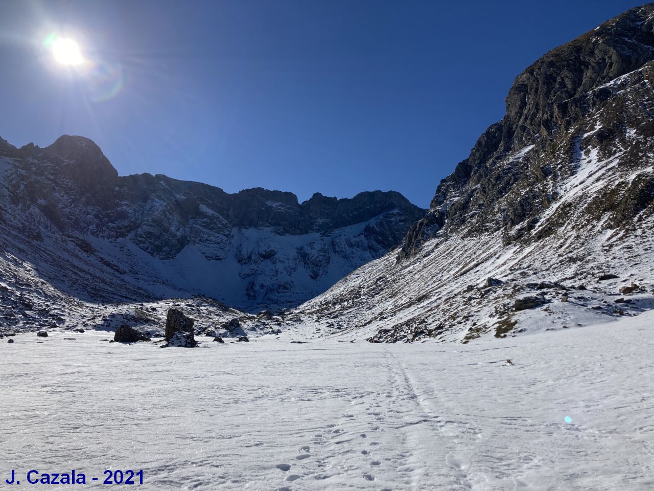 Cirque d'Olibon sous la neige